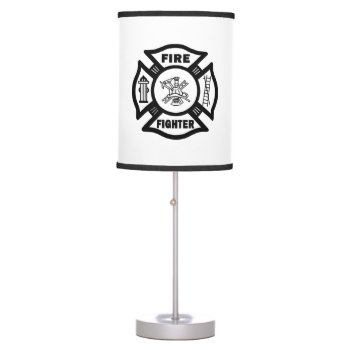 Firefighter Table Lamp by bonfirefirefighters at Zazzle