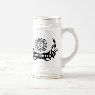 Firefighter Tattoo Beer Stein