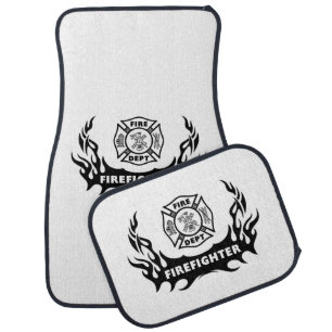 Firefighter Tattoo Car Floor Mat