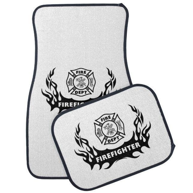 Firefighter Tattoo Car Floor Mat (Set)