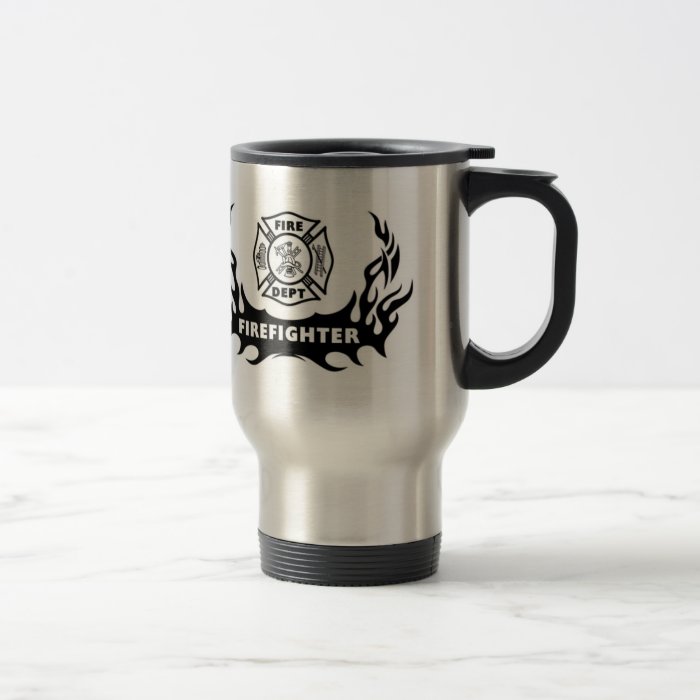 Firefighter Tattoo Graphic Travel Mug