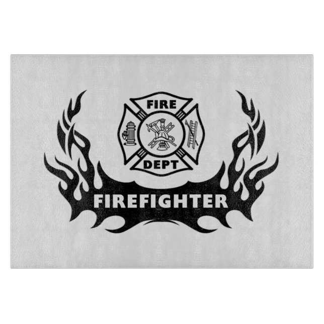 Firefighter Tattoos Cutting Board (Front)