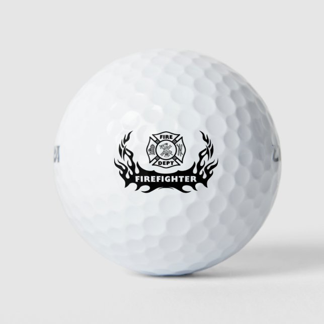 Firefighter Tattoos Golf Balls (Front)