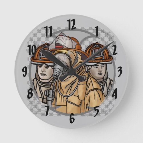 Firefighter Team custom name clock