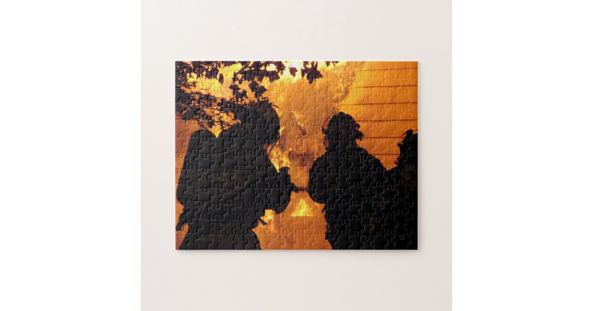 Firefighter Team Jigsaw Puzzle Zazzle