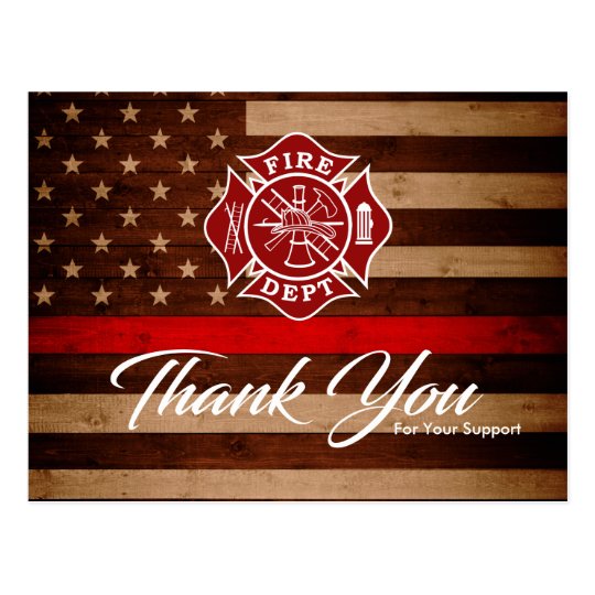 Firefighter Thank You Card | Zazzle.com