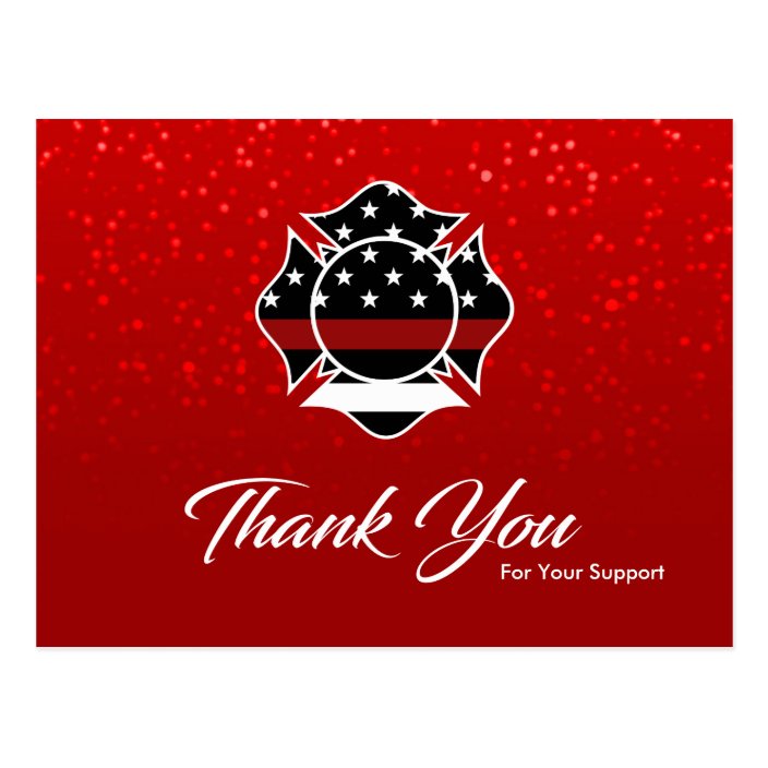 Firefighter Thank You Card | Zazzle.com