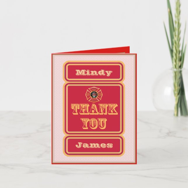 Firefighter Thank You Card (Front)