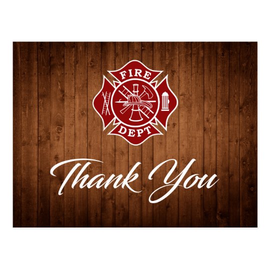 Firefighter Thank You Card | Zazzle.com