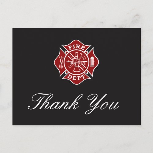 Firefighter Thank You Card