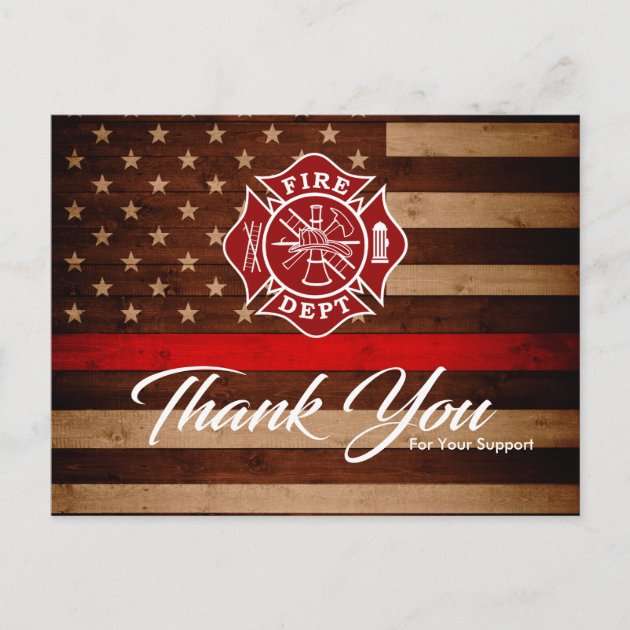 Firefighter Thank You Card | Zazzle