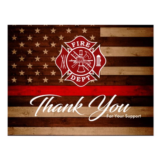 Firefighter Thank You Card Zazzle