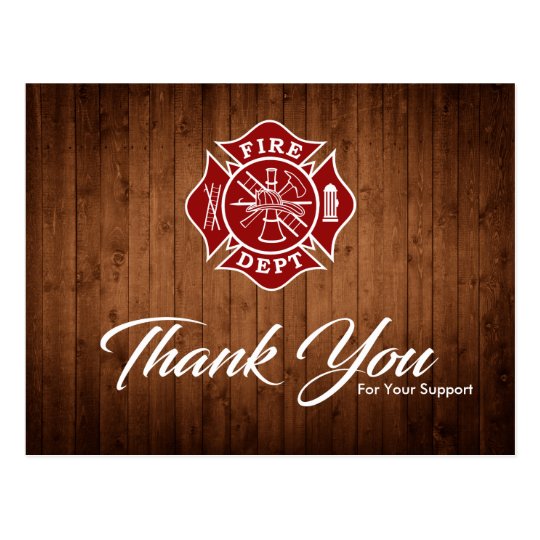Firefighter Thank You Card Zazzle