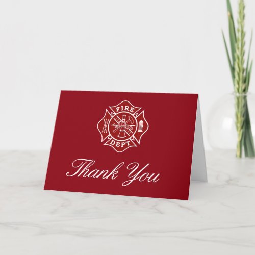 Firefighter Thank You Greeting Card
