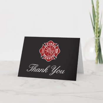 Firefighter Thank You Greeting Card by TheFireStation at Zazzle