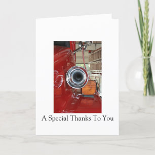 Firefighter Thank-you Letterpress Thank You Card