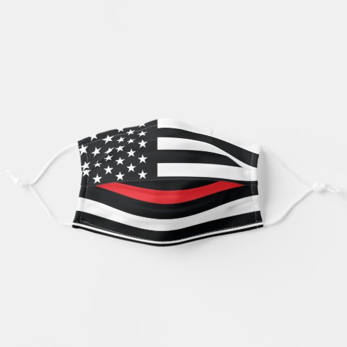 Firefighter Thin Red Line American Flag Fireman Adult Cloth Face Mask