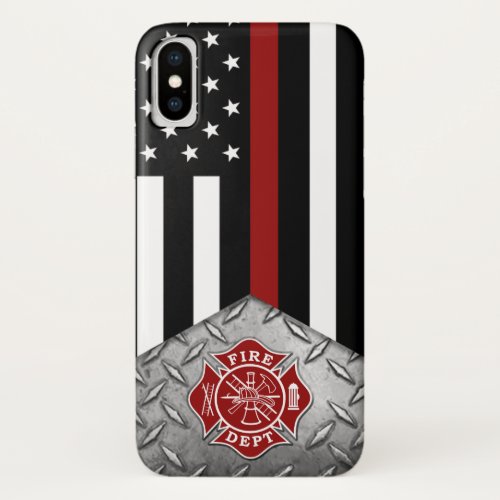 Firefighter Thin Red Line iPhone X Case