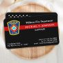 Firefighter Thin Red Line Emblem Fire Department Business Card
