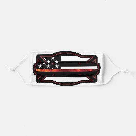 Firefighter Thin Red Line Face Mask (Front, Folded)