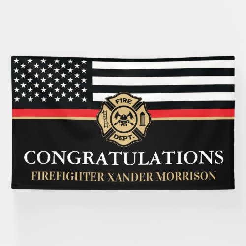 Firefighter Thin Red Line Fire Academy Graduation