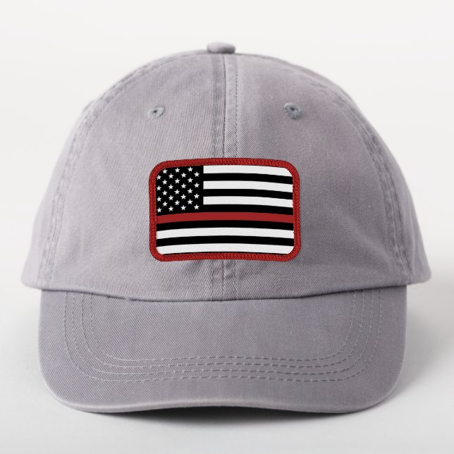 Firefighter Thin Red Line Fire Rescue Department Patch (On Headwear)