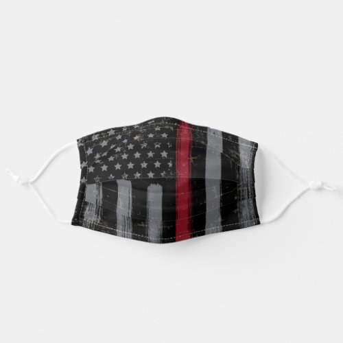 Firefighter Thin Red Line Fireman American Flag Adult Cloth Face Mask
