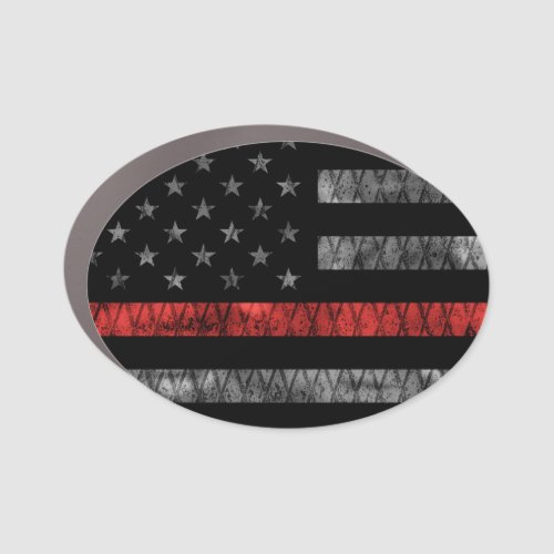 Firefighter Thin Red Line Flag Car Magnet
