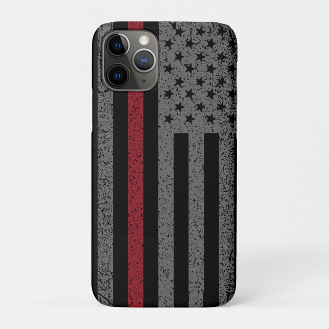 FireFighter Thin Red Line Flag Case-Mate iPhone Case (Back)