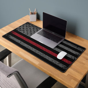 Firefighter Thin Red Line Flag Desk Mat
