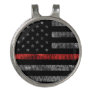 Firefighter Thin Red Line Flag Golf Hat Clip