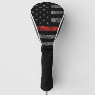 Firefighter Thin Red Line Flag Golf Head Cover