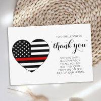Firefighter Thin Red Line Flag Heart Fireman