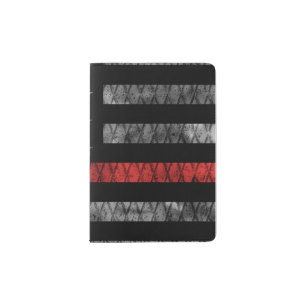 Firefighter Thin Red Line Flag Passport Holder
