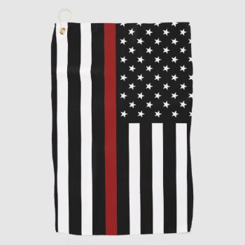 Firefighter Thin Red Line Golf Towel by TheFireStation at Zazzle