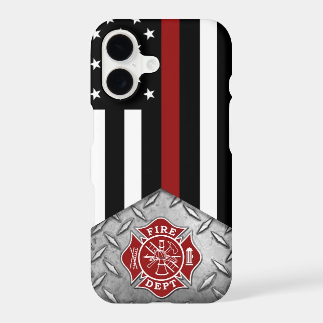 Firefighter Thin Red Line Iphone Case (Back)