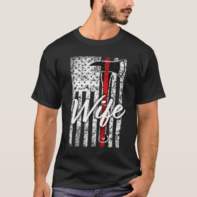 Firefighter Thin Red Line T-Shirt (Front)