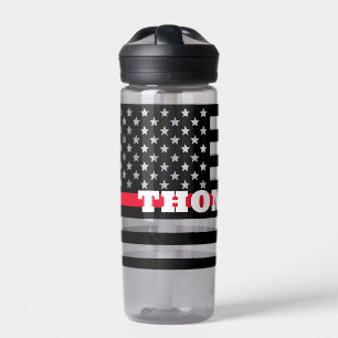 Firefighter Thin Red Line Water Bottle