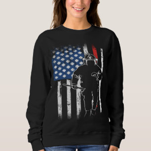Firefighter Thin Redline Retired Firefighter  Idea Sweatshirt