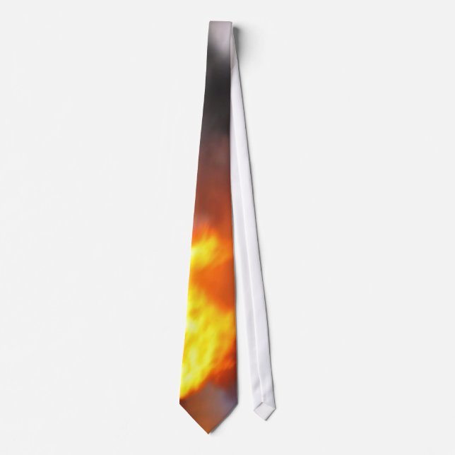 Firefighter Tie Blazing With Flames (Front)
