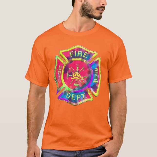 Firefighter Tie Dye T-Shirt (Front)