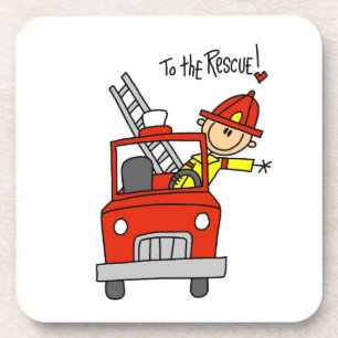 Firefighter to the Rescue T-shirts and Gifts Beverage Coaster