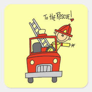 Firefighter to the Rescue T-shirts and Gifts Square Sticker