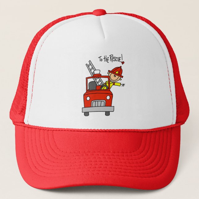 Firefighter to the Rescue T-shirts and Gifts Trucker Hat (Front)