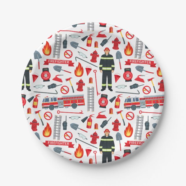 Firefighter Tools  Paper Plates (Front)