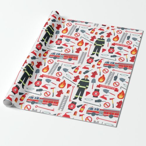 Firefighter Tools  Wrapping Paper