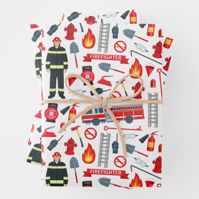 Firefighter Tools  Wrapping Paper Sheets (In situ)