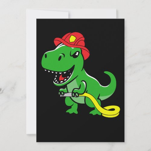 Firefighter Trex Dinosaur Kids FiremanPng Save The Date