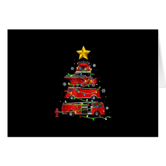 Firefighter Truck Christmas Tree Men Women (Front Horizontal)