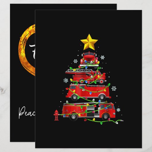 Firefighter Truck Christmas Tree Men Women (Front/Back)